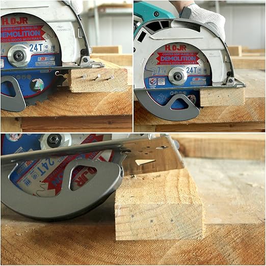 Demolition Circular Saw Blade Woodworking TA Series, 7-1/4" 24 Tooth 5/8" Arbor, Demolition/Frame, Special Anti-Thermal Adhesion Coating on Cutting Head -TA, DEM 7-1/4" 24T-TA
