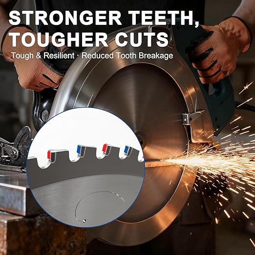 14-Inch Metal Steel Cutting Saw Blade, 14 Inch Chop Saw Blade 72-Tooth with Carbide Tipped Teeth, No Heat No Burrs No Sparks for Mild Steel for Cold Metal Cutting, 1 Pack