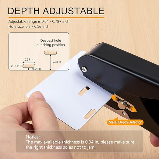 MyLifeUNIT Badge Hole Punch, Slot Puncher for Id Card, PVC Slot and Paper, Heavy-Duty Hole Punch for Pro Use