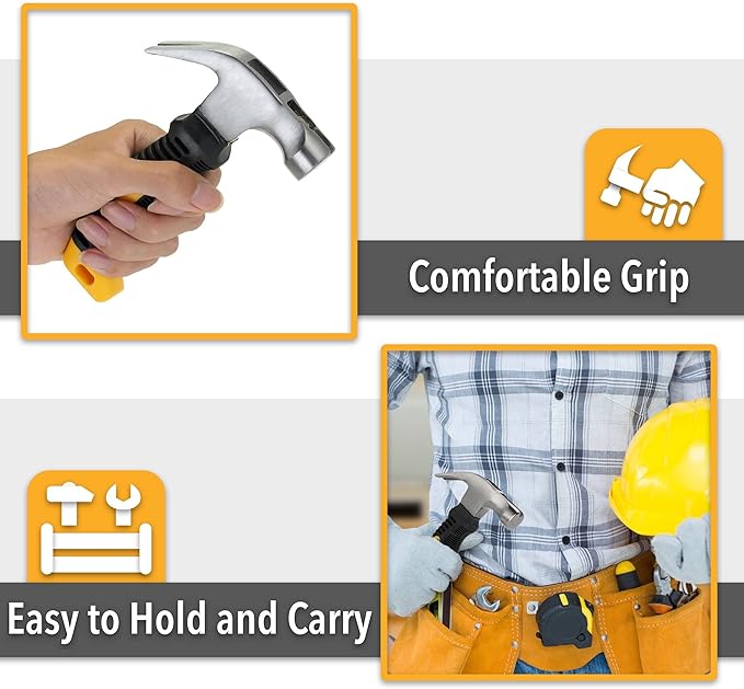 Mr. Pen- 8oz Small Magnetic Claw Nail Hammer for Women