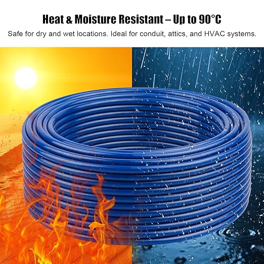 12 AWG THHN Stranded Bare Copper Wire 25FT Grounding Wire, Electrical Wire, 600V Rated Building Wire, Ideal for Panel Wiring, Grounding, Lighting Circuits, Control Systems