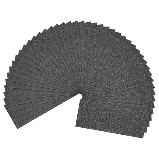 HARFINGTON 45pcs Sandpaper 120 Grit 9 x 3.6 Inch Waterproof Backing Silicon Carbide Abrasive Wet Dry Sanding Sheets for Wood Finishing, Metal Sanding, Automotive Polishing