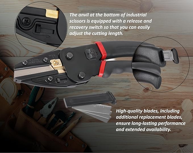 Multipurpose Heavy Duty Scissors All Purpose Utility Industrial Scissors Cutter with Utility Scissor pouch,Electricians Shears- Perfect for plastic, Fibre, Wood, Iron Wire, Soft Pipe