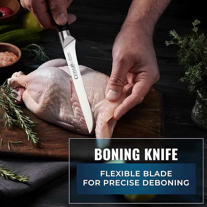 Cutluxe Butcher Knife Set ??BBQ Brisket, Breaking & Boning Knife ??Slicing Carving Knife Set for Meat Cutting, Ultra Sharp German Steel, Full Tang, Ergonomic Handles, Grilling Gifts for Men