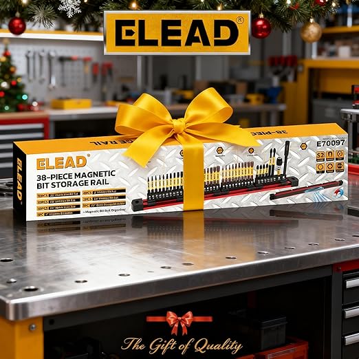 ELEAD 38-Piece Hex | Torx | Phillips Screwdriver Bit Set with 2.5??& 4??Bit Holder, Magnetic Bit Storage Rail, Allen Wrench Drill Bit Set, Tamper Proof Star Bit Set, S2 Steel