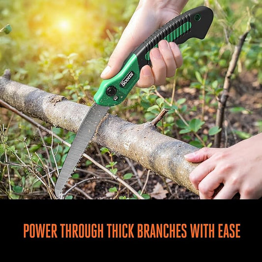 Scotts 2-Piece Pruning Tool Set ??Includes 8 in. Bypass Pruning Shears for Live Plants and Soft Stems, and 7.5 in. Folding Saw for Cutting Thick Branches
