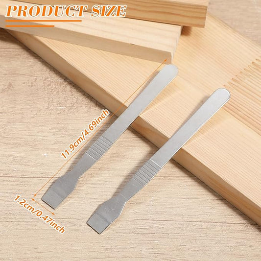 4PCS Metal Scraper Small Paint Scraper Tool for Cleaning Removing Labels Oil Stains Food in Narrow Spaces Gaps