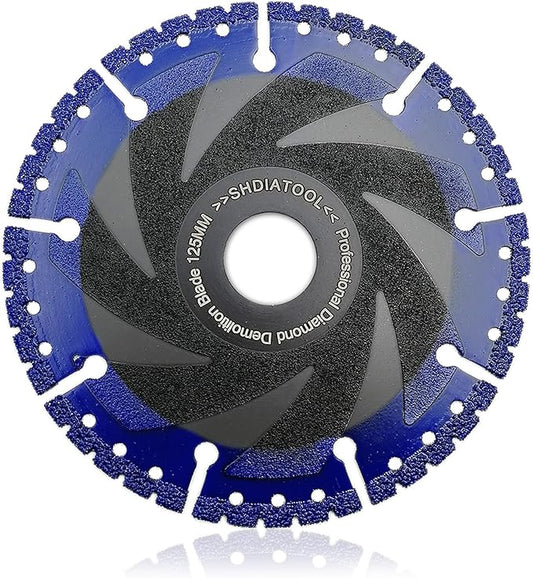 SHDIATOOL 5 Inch Metal Cutting Diamond Blade All Purpose Cut Off Wheel for Rebar Sheet Metal Angle Iron Stainless Steel