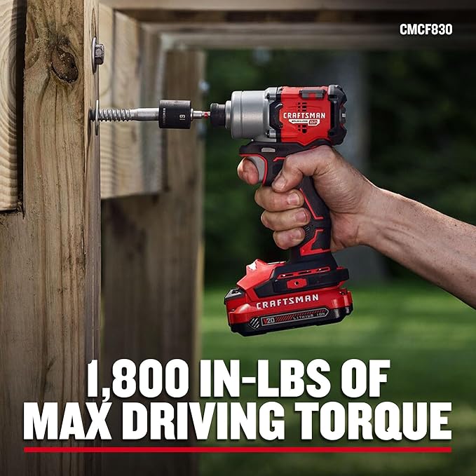 CRAFTSMAN 20V RP Cordless Drill Driver and Impact Driver, Brushless 2-Tool Power Tool Combo Kit, LED Work Light, Includes Battery and Charger (CMCK2530C2)