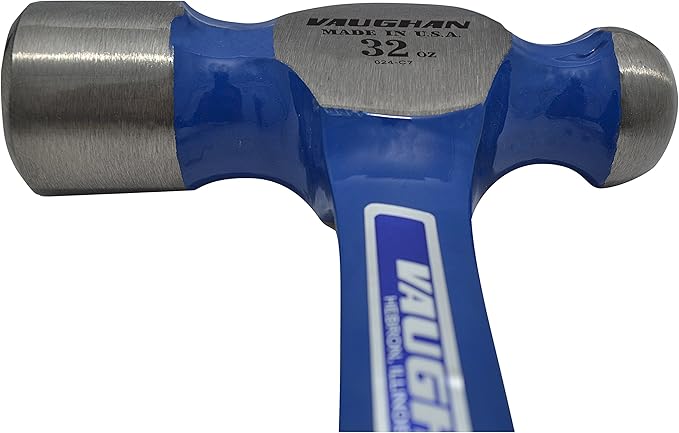 VAUGHAN Ball Pein Hammer, 32 oz, Steel handle, American high carbon steel, VN16571
