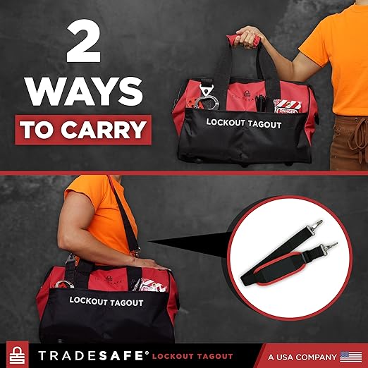 TRADESAFE Valve Lockout Tagout Kit - 55 Loto Devices, Gate Valve Lockout, Ball Valve Lock, Butterfly Valve Lock Out, Loto Locks, Hasps, Tags, Cable Lock, OSHA-Compliant