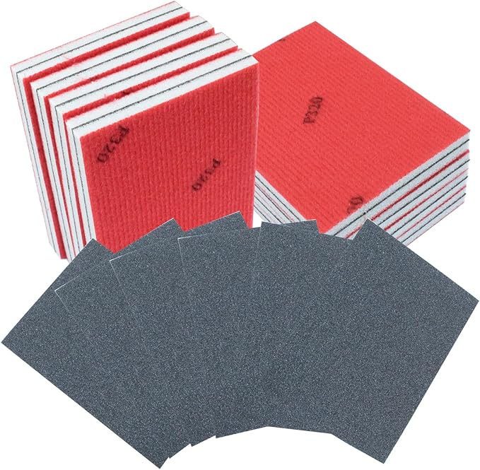 20Pcs 320 Grit Sanding Sponge, 4" x 3" Soft and Cozy Sponge Wet Dry Sandpaper, Ultra Fine Grit Sanding Sponge for Smooth Finishing