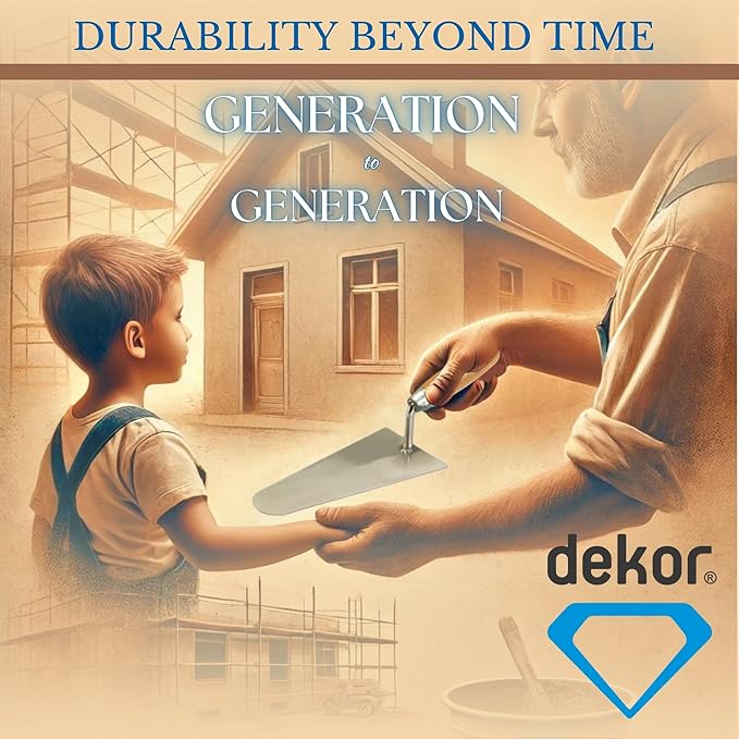 DEKOR Plastic Putty Knife Set - 4 pieces - Paint Scraper Tool Set - Durable Drywall Knife - Flexible Plastic Scraper Tool - Easy-to-Clean Paint Stripper for DIY and Professional Use - Made in Europe
