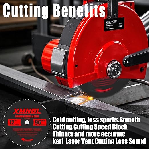 12 Inch Saw Blade for Aluminum,Replace for Diablo 12 Inch Medium Aluminum Cutting Saw Blade,Compatible with 12" Miter/Table Saws for Cutting Non-Ferrous Metal & Plastic.1 Inch Arbor