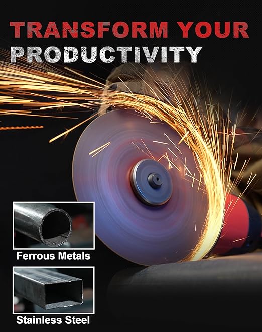 EZARC Cut Off Wheels 25 Pack, 6'' x .045'' x 7/8'' Thin Grinder Cutting Wheel, Metal & Stainless Steel Cutting Disc for Angle Grinders