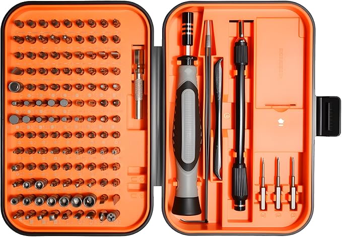 Precision Screwdriver Set ??Magnetic Electronics Repair Tool Kit with 3 S2 Long Steel Bits, Laptop Screwdriver Set for Phone, Computer, Game Console, Camera, Eyeglass, Watch, and DIY Projects