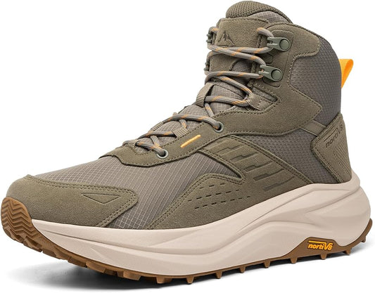 NORTIV 8 Men's Wide Toe Box Hiking Boots Low Drop Waterproof Outdoor Trekking Camping Winter Snow Shoes Katahdin