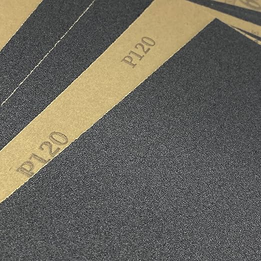 120 Grit Wet Dry Sandpaper, 9 x 11 Inch Sanding Sheets, 10PCS Premium Silicon Carbide Sand Paper for Wood Metal Ceramic or Auto Polishing and Scratches Removing