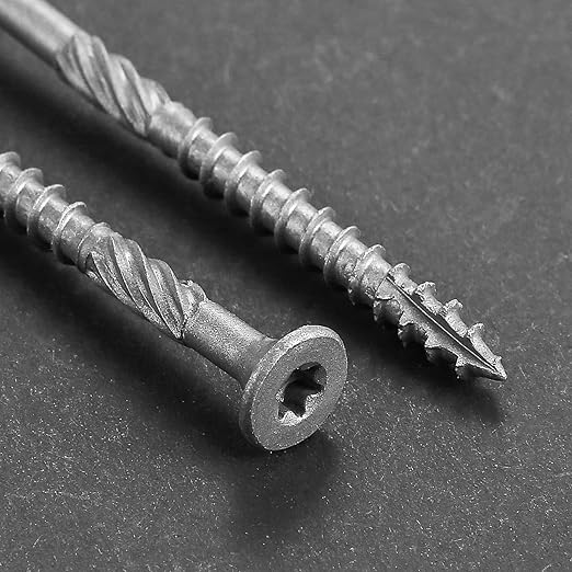 #8 * 1-5/8" 304 Stainless Steel Deck Screws, (1100pcs) 5 lbs.Exterior Wood Screws, Rust Resistant Epoxy Coated, Bronze, T20 Star Bit