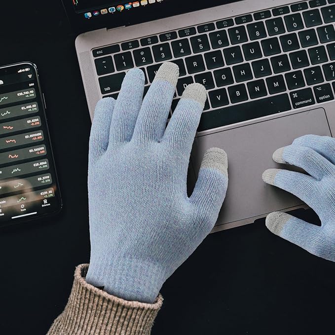 Achiou Winter Gloves, Glove for Men Women, Upgraded Touch Screen Texting Warm Running with Thermal Soft Knit Lining