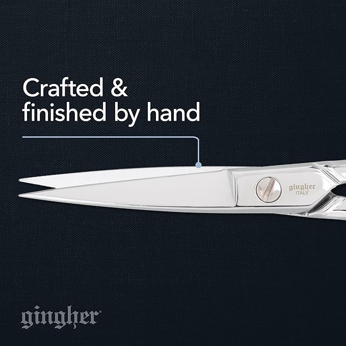 Gingher Embroidery Scissors, Precision Craft Scissors, Hand-Tuned Blades & Double Loop Handle, 4?? Silver/Nickel