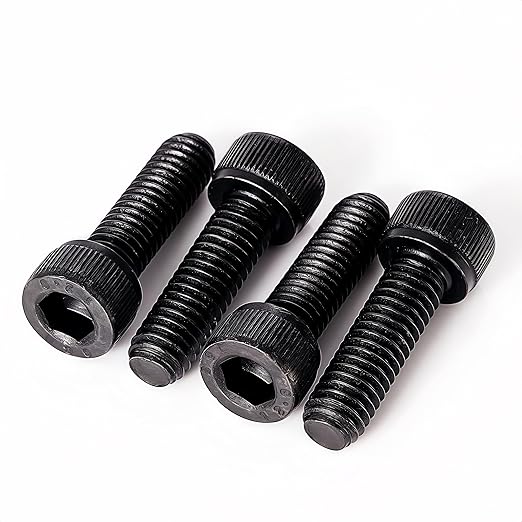 YIIFLY M12-1.75 x 45mm Socket Head Cap Screws, M12x1.75 Bolt, 12.9 Grade Alloy Steel, Allen Socket Drive, Black Oxide Finish, Full Thread, Quantity 8,