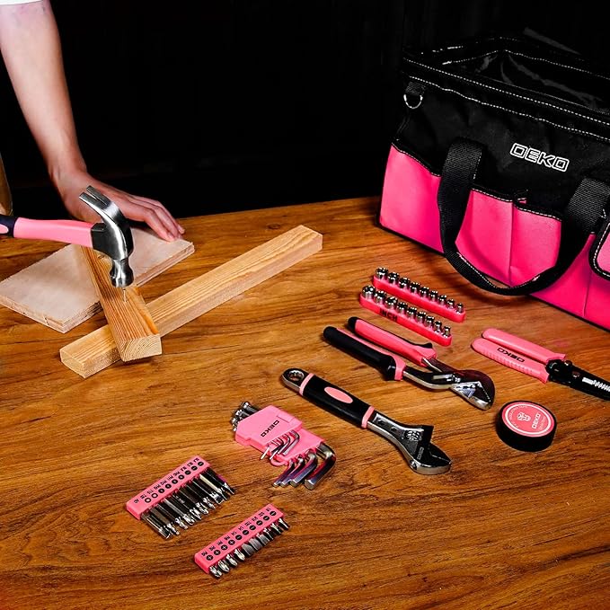DEKOPRO Tool Kit Set Box Home Repair Tools Basic Hand Toolbox Sets