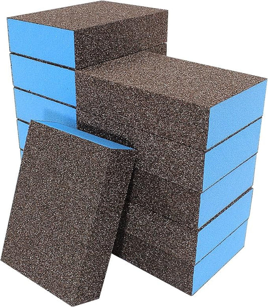 12Pcs Coarse Sanding Sponge 36 Grit, Wet Dry Sanding Block Sanding Sponge Metal Sandpaper Blocks for Drywall Wood Plastic Metal Furniture