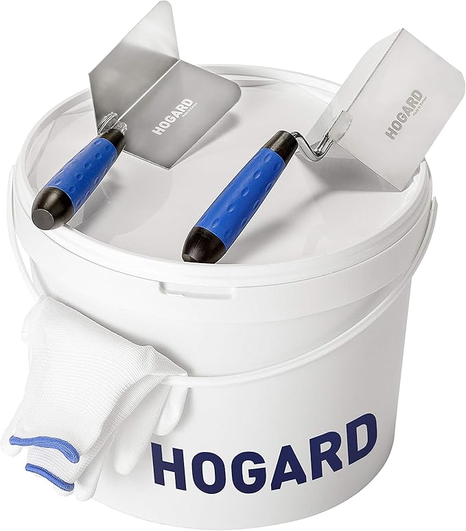 HOGARD Outside Corner Trowel | Best Corner Drywall Tool | Made of Stainless Steel with External Angle and Soft Grip Handle.