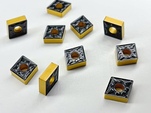 Carbide Inserts CNMG432 CNMG120408 10-Pack, CNC Turning Tool for Steel Metal Cutting, Semi-Finishing Chipbreaker, High Precision CNC Lathe Inserts