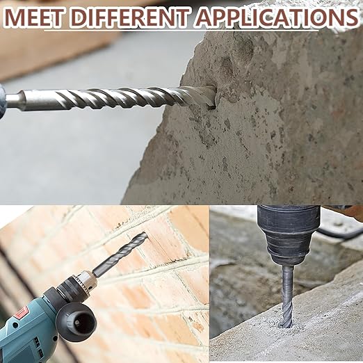 1-3/8 x 18 inch (35 x 460mm) SDS Plus Masonry Drill Bit, Rotary Hammer Drill Bit,Concrete Drill Bit for Concrete, Brick, Block,1-3/8 x 15.6 x 18 inch
