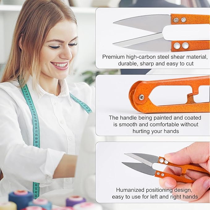 9 Pcs 4.1 Inch Sewing Scissors Thread Snips, High-Carbon Steel Yarn Snips, Thread Snippers, Sewing Snips Thread Cutter Scissors for Stitch, Knitting, Mini DIY Supplies, Crafts
