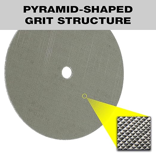 CS Unitec 80960 FIX Disc with Hook & Loop Fasterning, TZ Pyramid, 4-1/2" Diameter, A30/600 Grit, (Pack of 10)