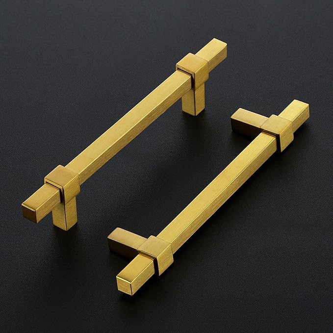 30 Pack Gold Cabinet Handles - 5" Hole Center Cabinet Pulls Drawer Pulls Cabinet Hardware Kitchen Handles for Cabinets