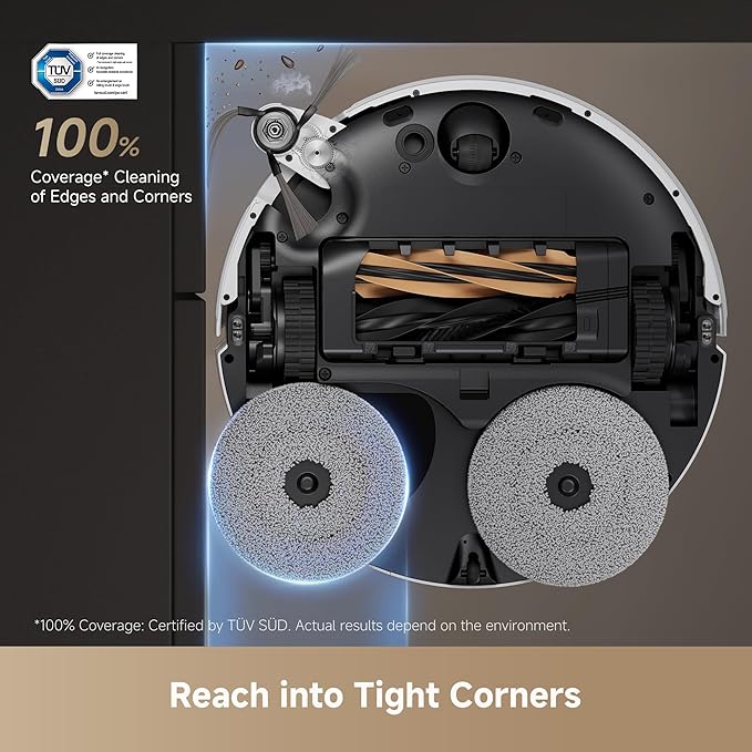 DREAME X50 Ultra White Robot Vacuum and Mop with Auto-Empty and Mop Self-Cleaning, 20,000Pa Suction, Obstacle Avoidance and 360째 Navigation, Corner to Edge Deep Cleaning, Detangling Brush