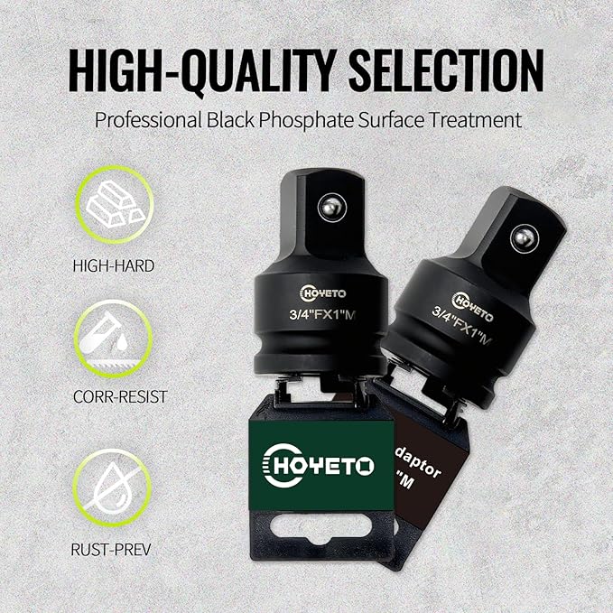 3/4" to 1" Heavy-Duty Impact Adapter | Cr-V Steel | Professional Rotation Converter for Industrial Applications