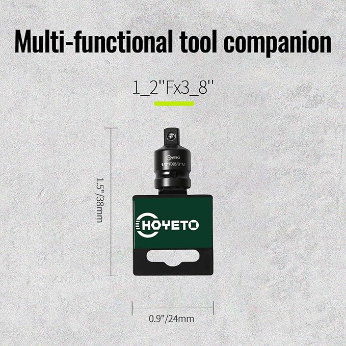 1/2" to 3/8" Male Drive Impact Socket Adapter | Chrome Molybdenum Alloy (Cr-Mo) Steel | Driver Conversions for Impact Wrench & Heavy-Duty Applications