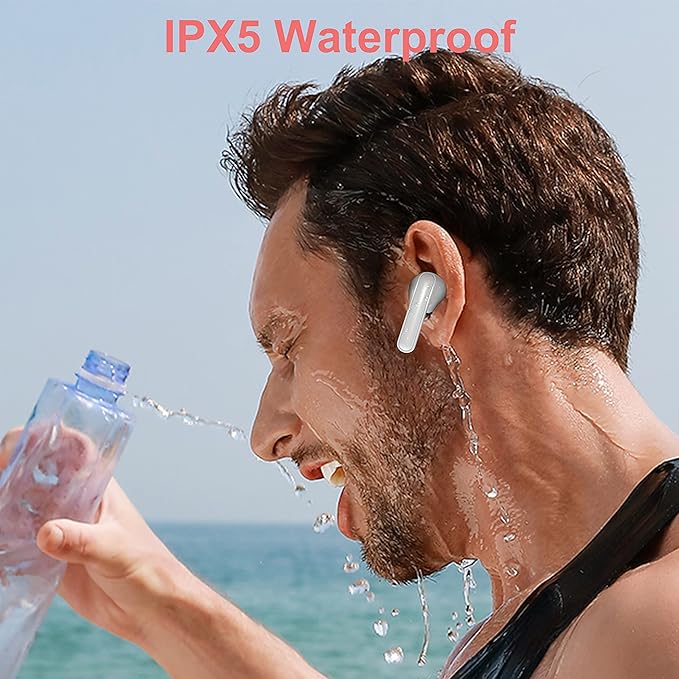 Wireless cat-themed earphones suitable for teenagers, with a charging case, IPX5 waterproof, passive noise reduction, touch control, 30 hours of playtime, suitable for boys and girls, teenagers.