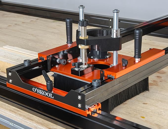 O'SKOOL Slab Flattening Router Sled 3-Axis Gantry Jig with 3.5" Router Lift for Flattening live edge slabs, table tops, river tables, cutting boards and workbenches, RTA012