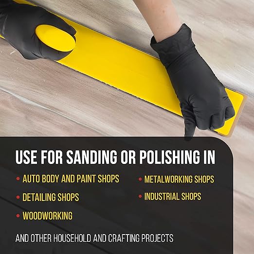 Dura-Gold Pro Series Super Flex Longboard Hand Sanding File Block with Both Hook & Loop Backing and PSA Backing Conversion Adapter Pad - For Continuous Rolls or Sandpaper Sander Sheets, Sand Auto Wood
