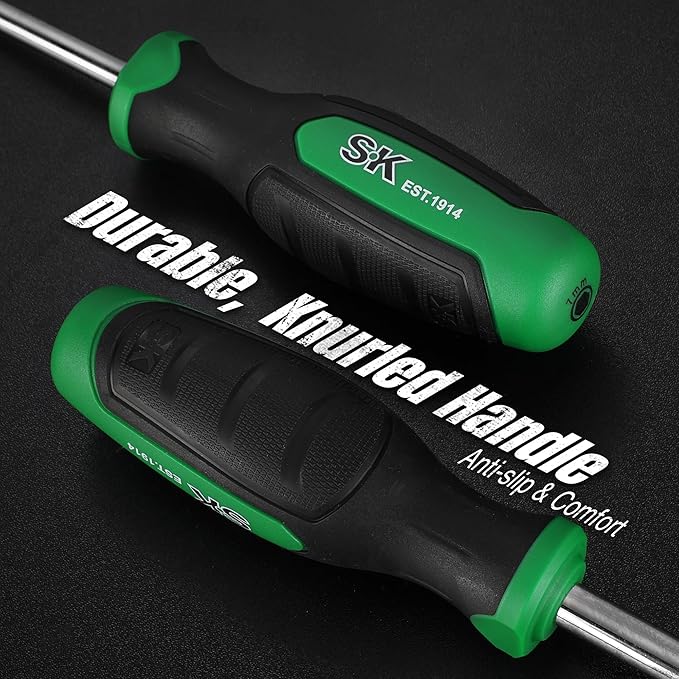 SK 7-Piece Metric Nut Driver Set, 5, 6, 7, 8, 9, 10, 11 mm, Premium CR-V Construction, SureGrip Handle