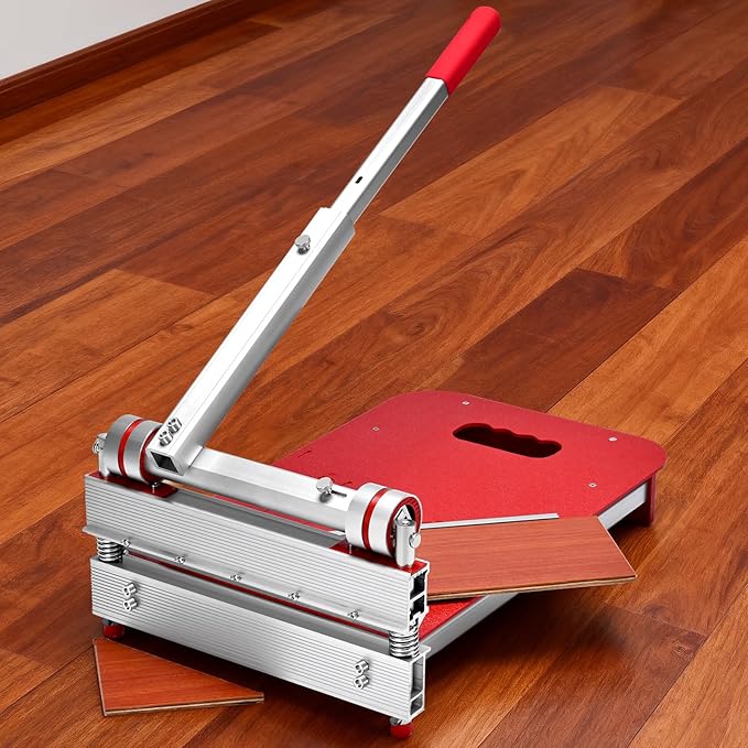 13-Inch Heavy Duty Laminate & Vinyl Floor Cutter – Cuts Laminate, Bamboo, Engineered Wood, LVP, LVT, VCT, SPC, WPC, Vinyl Flooring – Multi-Angle Manual Floor Cutting Tool