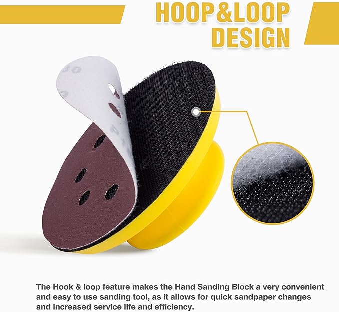 Sanding Block 3 PCS Hook and Loop Sanding Block and 1 PCS Mouse Sander 1 Pack Round and Mouse Sanding Block Set for Woodworking Furniture Making Arts Crafts