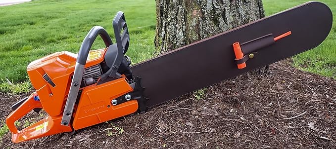Leather Chainsaw BAR Cover Scabbard with Wrench Holder 32"