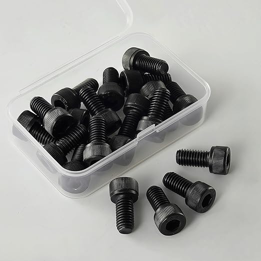 YIIFLY M10-1.5 x 20mm Socket Head Cap Screws, M10x1.5 Bolt, 12.9 Grade Alloy Steel, Allen Socket Drive, Black Oxide Finish, Full Thread, Quantity 10,