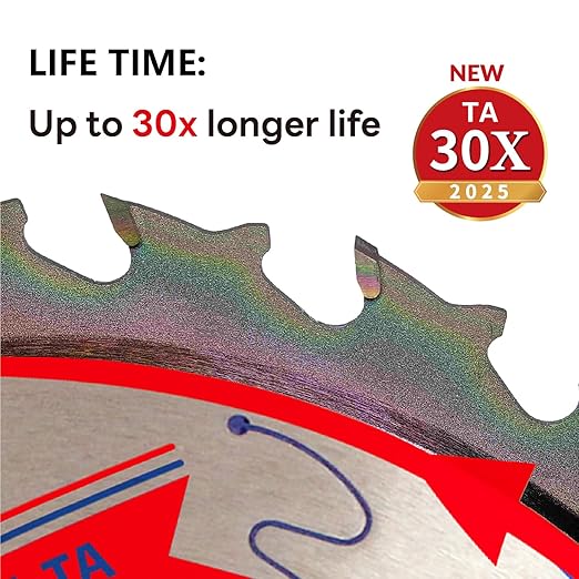 10-Pack 6-1/2" 40-Tooth 5/8" Arbor Circular Saw Blade, Finish/General Purpose Wood Cutting, Special Anti-Thermal Adhesion Coating on Cutting Edge-TA,High Finish, Long Life,6-1/2" 40T 5/8"