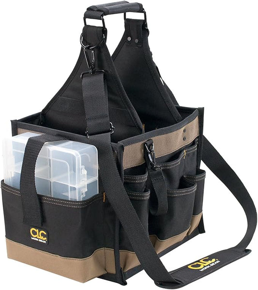 CLC Custom LeatherCraft 1528 Large Electrical and Maintenance Tool Carrier, Black