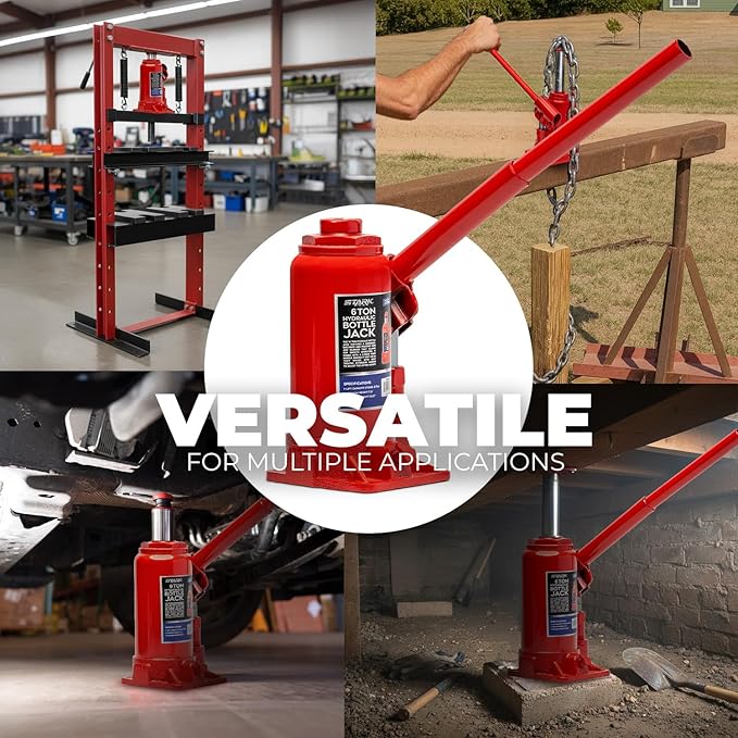 XtremepowerUS 2-Ton Portable Hydraulic Bottle Jack Stand Hydraulic Jack Lift Farm RV Truck Lifting Equipment Shop Hand Pump (5,000 LBS) Capacity