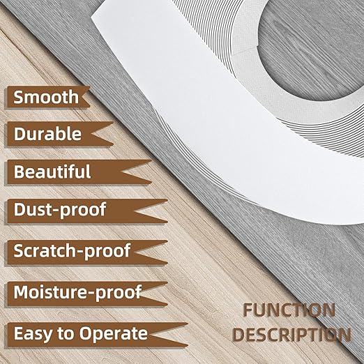 GSCIT Club White Melamine Edge Banding, 1 1/2 inch x 25ft Edge Banding with Hot Melt Adhesive Pre-glued Cabinet Edge Banding Flexible White Veneer Edging for Plywood