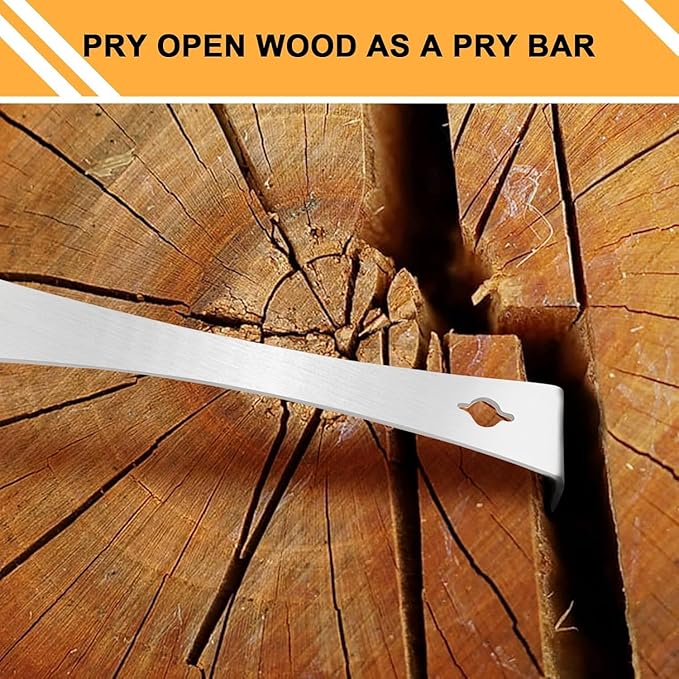 2-Piece 17005 Stainless Steel Pry Bar Scraper Set,7-1/4" & 9-1/4" Flat Pry bar Compact Design Multi-Purpose Tool,Nail Puller Carpentry Tools Pry Tool